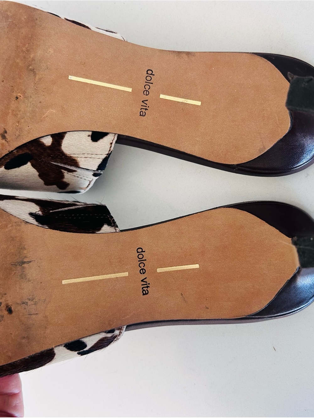 Dolce Vita Lexy Mules. Cow print - Picture 6 of 6